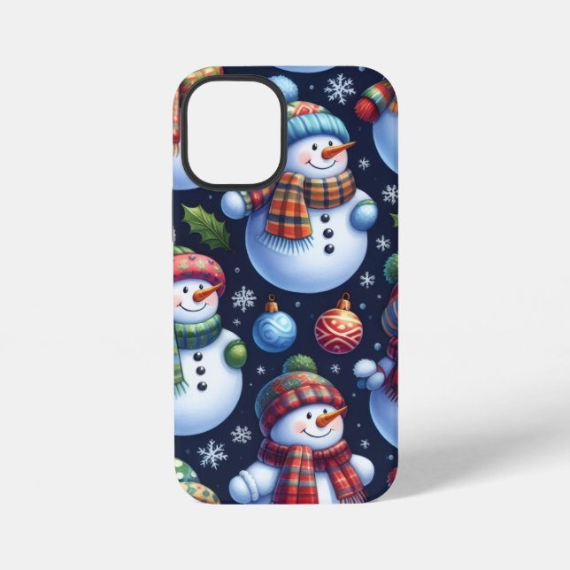 Cosy Festive Snowman iPhone Case (Back)