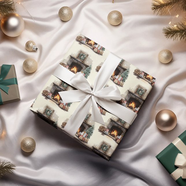 Cosy Fireplace Christmas Wrapping Paper (Creator Uploaded)