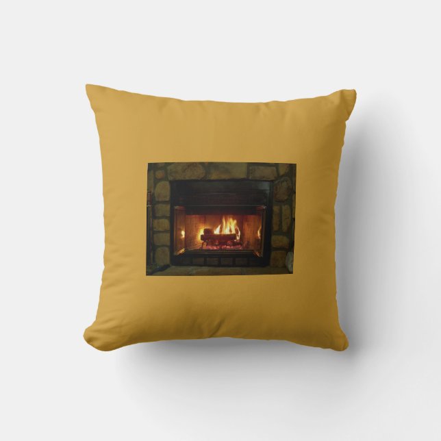 Cosy Fireplace Pillow (Front)