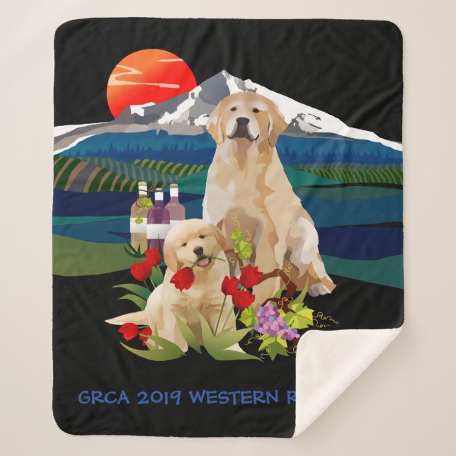 Cosy Fleece Golden Retriever Blanket (Front)