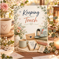 Cosy Floral Keeping in Touch Cottagecore Greeting