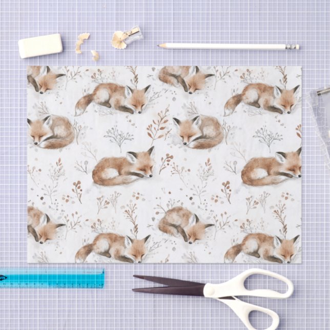 Cosy Foxes Christmas Tissue Paper (Craft)