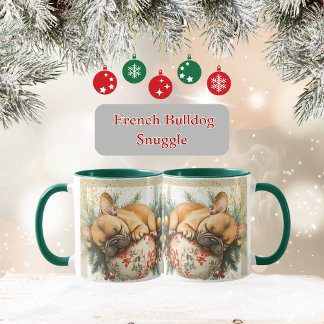 Cosy French Bulldog on an Ornament Mug