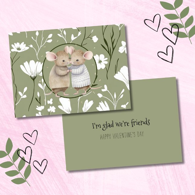 Cosy Friendship Mice Valentine's Day Card (Creator Uploaded)