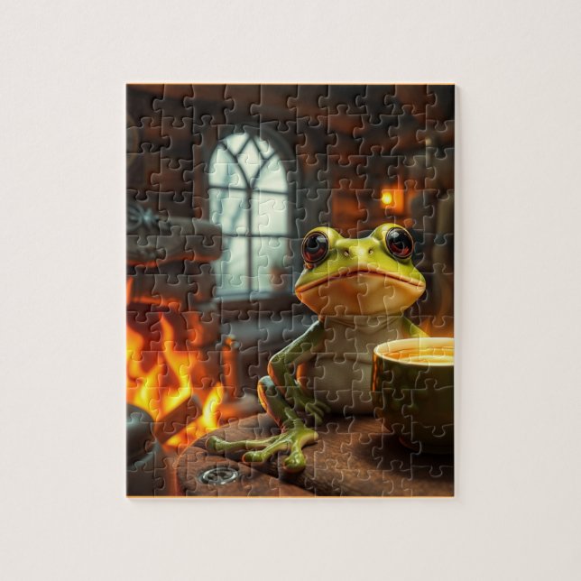 Cosy Frog Jigsaw Puzzle (Vertical)