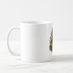 Cosy Frog with Chamomile Tea and Ferns Coffee Mug