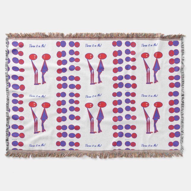 Cosy Fun Abstract Artful Throw Blanket (Front)
