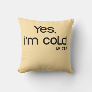 Cosy Funny Winter, Tis the Season to Be Freezin Cushion