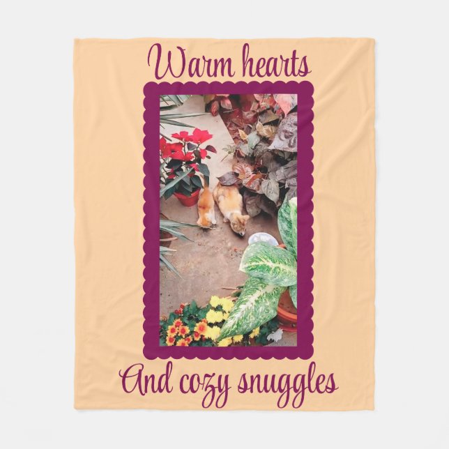 Cosy garden cats blanket (Front)