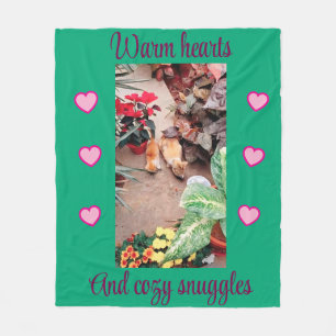 Cosy garden cats blanket
