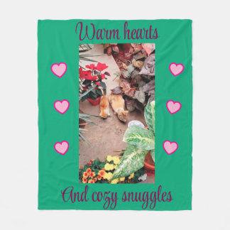 Cosy garden cats blanket