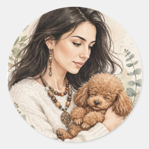 Cosy Girl either Poodle Sticker – Best Friends