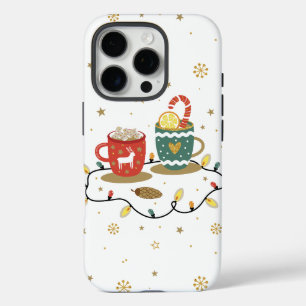 Cosy Gold Christmas Coffee Cocoa iPhone 16 Pro Case