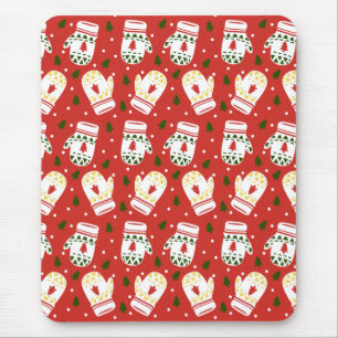 Cosy Gold Winter Gloves Mouse Pad