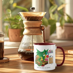 Cosy Green Pastry Chef Dragon Kitchen Bakery Mug