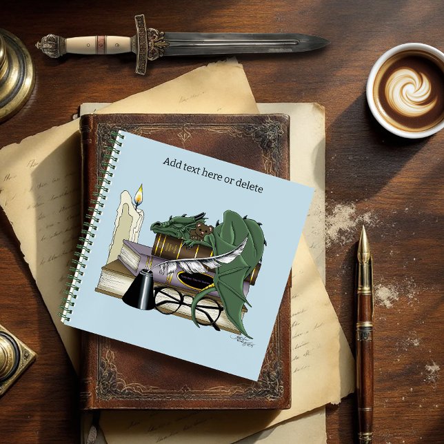 Cosy Green Whimsical Sleeping Dragon Book Lover (Creator Uploaded)
