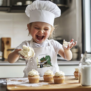 Cosy Green Whimsical Sleeping Dragon Book Lover Kids Apron