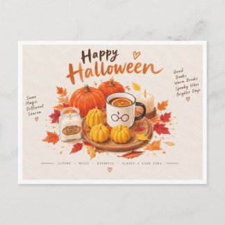 Cosy Halloween Autumn Magic Postcard