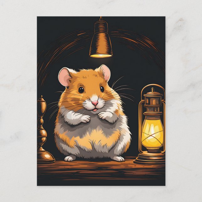 Cosy Hamster Animal Postcard (Front)
