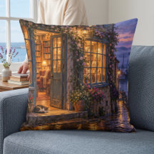 Cosy Harbour Bookstore at Twilight