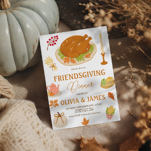 Cosy Harvest Feast Friendsgiving Invitation