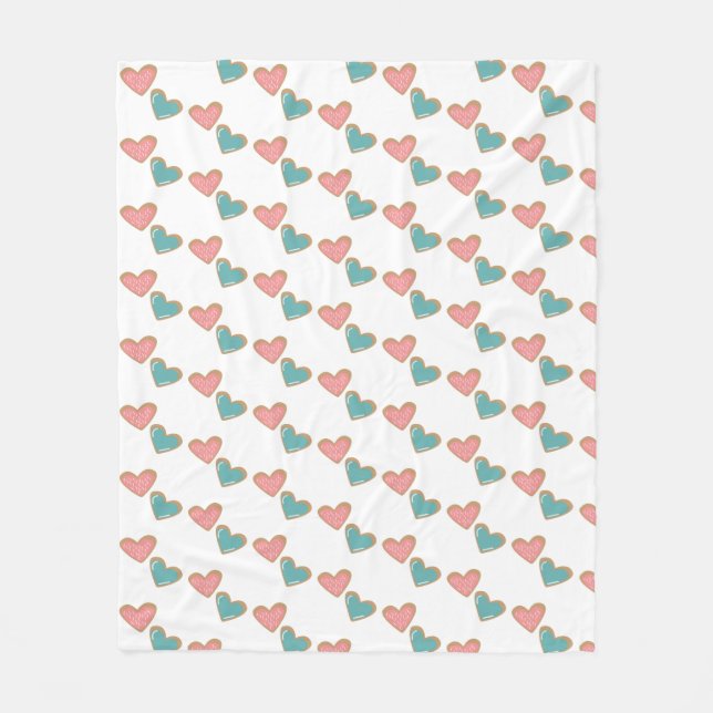 Cosy Heart-Patterned Blanket (Front)
