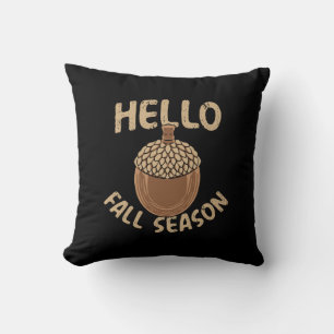Cosy Hello Fall Season Acorn Cushion