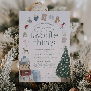 Cosy Holiday Favourite Things Party Invitation