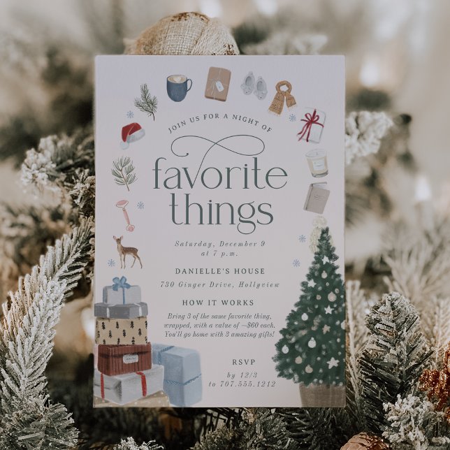 Cosy Holiday Favourite Things Party Invitation (Creator Uploaded)