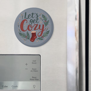 Cosy Holiday Pine Berry Lettering Magnet