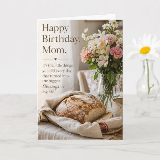 Cosy Home Aesthetic Happy Birthday Mum Quote Card