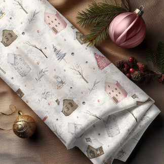 Cosy Home Christmas Pink ID985 Fabric