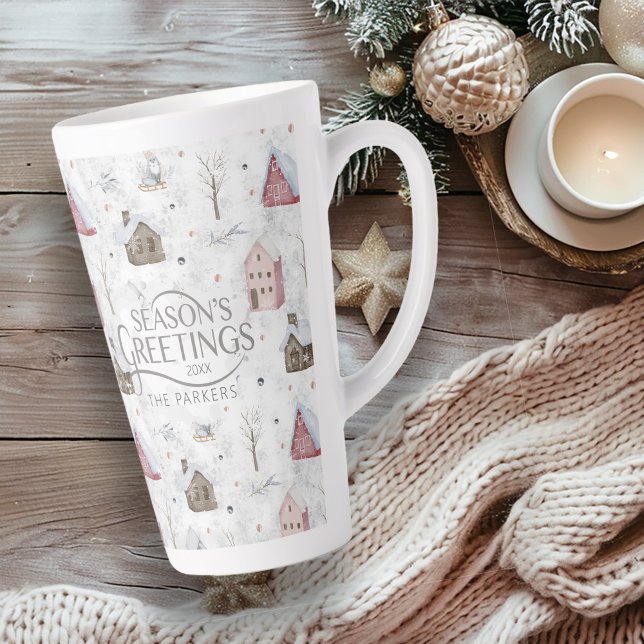 Cosy Home Christmas Pink ID985 Latte Mug (Creator Uploaded)