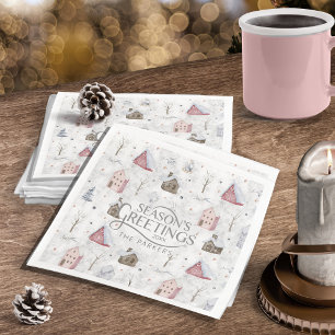Cosy Home Christmas Pink ID985 Napkin