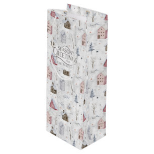 Cosy Home Christmas Pink ID985 Wine Gift Bag