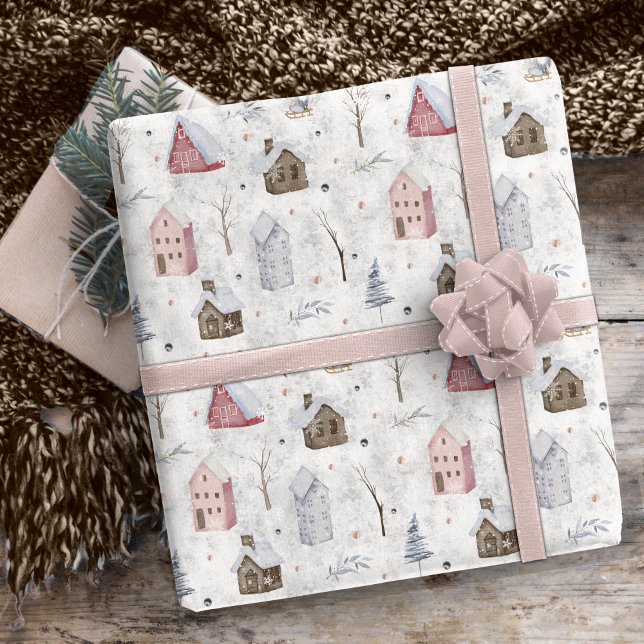 Cosy Home Christmas Pink ID985 Wrapping Paper (Creator Uploaded)