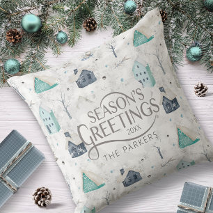 Cosy Home Christmas Teal ID985 Cushion