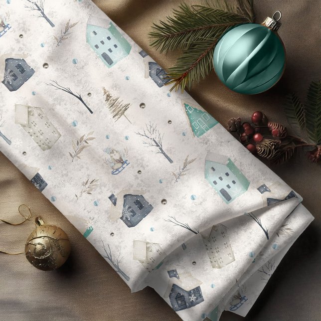 Cosy Home Christmas Teal ID985 Fabric (Creator Uploaded)