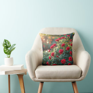 Cosy Home Decor Pillow with Floral Wreath Design