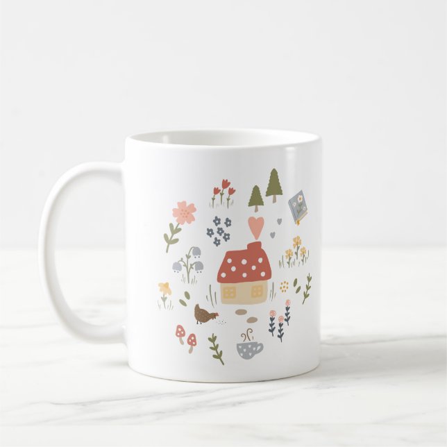 Cosy Home Hygge Country Kitchen Chicken Lover Coffee Mug (Left)