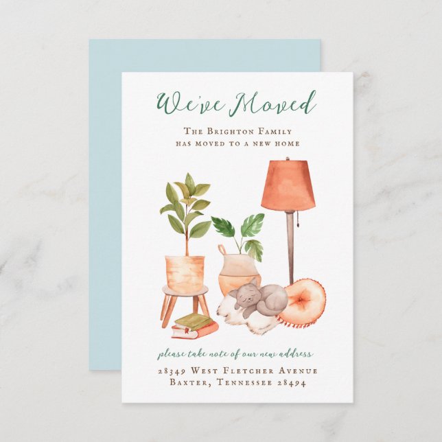 Cosy Home Moving Announcement (Front/Back)