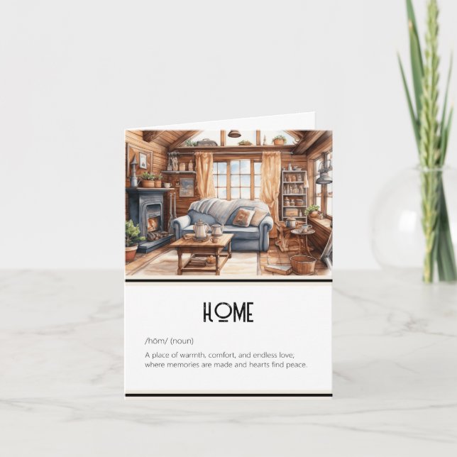 Cosy Home Scene – Thinking of You Card (Front)