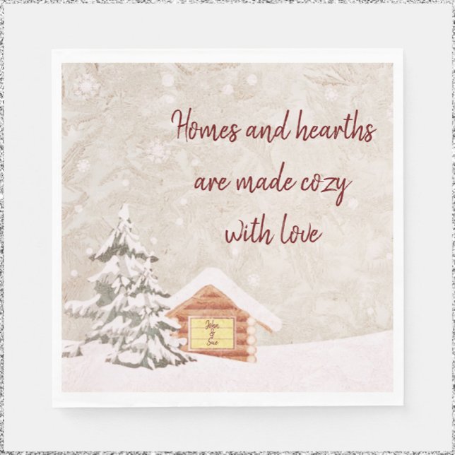 Cosy Home Winter Scene Paper Napkins (Creator Uploaded)