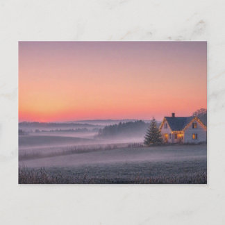 Cosy Horizon Christmas • Warm Farmhouse Holiday Postcard