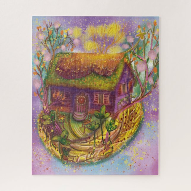 cosy house illustration  jigsaw puzzle (Vertical)