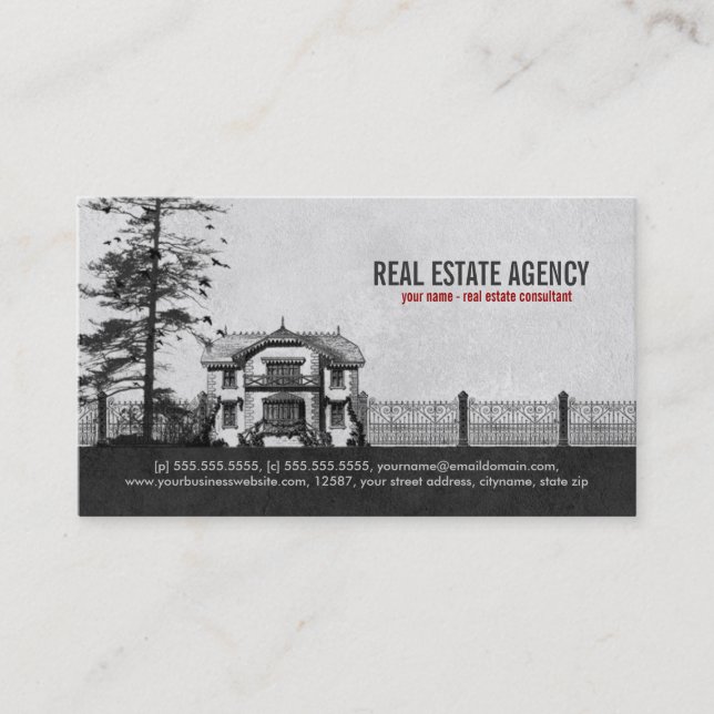 Cosy House - Real Estate Business Card (Front)