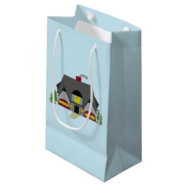 Cosy House Small Gift Bag (Front Angled)
