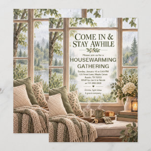 Cosy Housewarming Gathering New Home Party Invitation