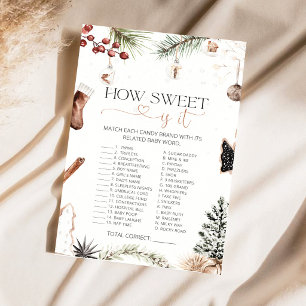 Cosy How Sweet Is It Baby Shower Game