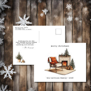 Cosy Hygge Christmas Holiday Postcard